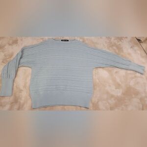 Sew In Love Large Lt Gn Thick Cable Knit Chevron Dolman Sleeve Pullover Sweater